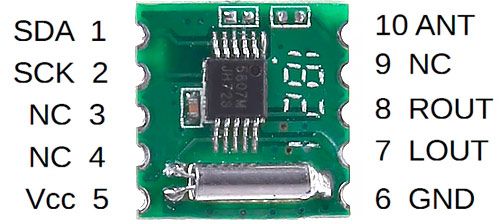 RDA5807M - Pinout
